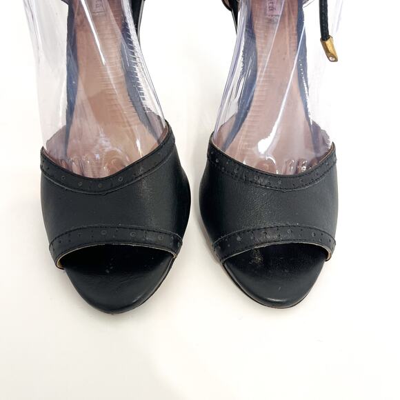 Samanta Victorian Whimsigoth Bootie Heels Size 8.5M Black Leather Witchy Punk - Picture 7 of 11